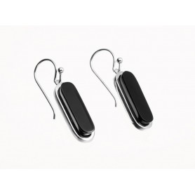 Azabache Jet Silver Earrings