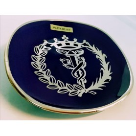 Porcelana Decorada Plata Ley Profesión COMERCIO