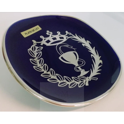 Porcelana Decorada Plata Ley Profesión FARMACIA
