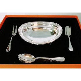 Juego Cubiertos y Cuenco Plata