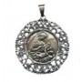 Medalla Cuna Plata Virgen con Niño Jesus