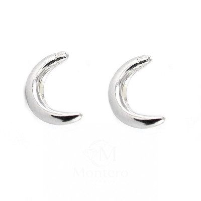 Pendientes Plata Luna Brillo