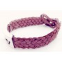 Pulsera Plata y Cuero Marron Trenzado