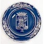 Plato Porcelana Decorado Plata Ciudad de Vigo