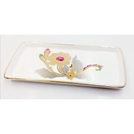 Bandeja Porcelana Decorado Oro