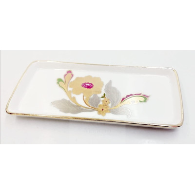 Bandeja Porcelana Decorado Oro