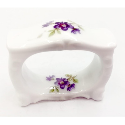 Servilletero Individual Porcelana Decorado Flores