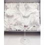 Estuche 6 Copas Cocktail Martini con Aplique Plata