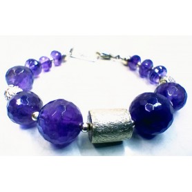Pulsera Plata y Amatista
