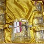 Estuche 6 Vasos Bajos Cristal con Cubitera