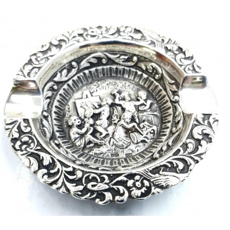 Cenicero Plata Redondo Labrado