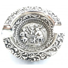 Cenicero Plata Redondo Labrado