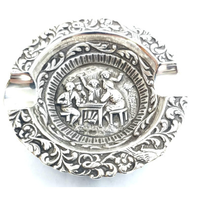 Cenicero Plata Redondo Labrado