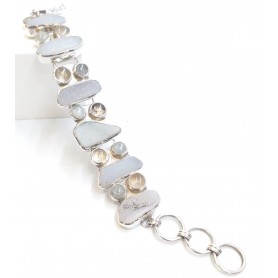 Pulsera Plata Cuarzos