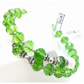 Pulsera Plata Abalorios Plata y Perla