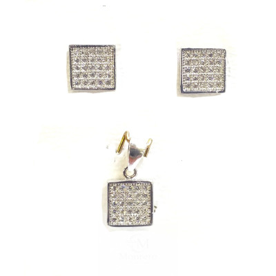 Conjunto Pendientes y Colgante Plata