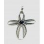 Azabache Jet Silver Cross
