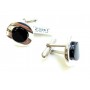 Azabache Jet Silver Cufflinks