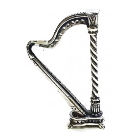 Miniatura Plata Arpa Instrumento