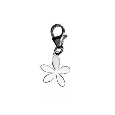 Colgante Plata Charm Accesorio Flor