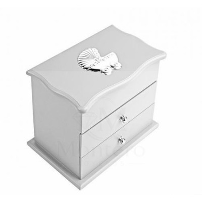 Joyero Cochecito Bebé Doble Cajon Beige