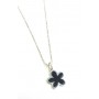 Colgante Plata Flor Azabache