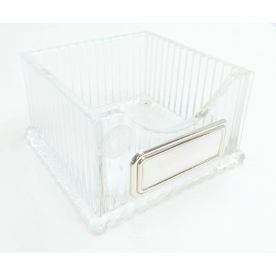 Porta Notas Cristal con Plata