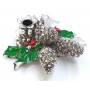 Portavela Resina Plata Navideño
