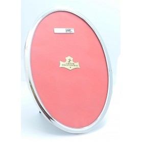 Marco Baño Plata Oval Liso