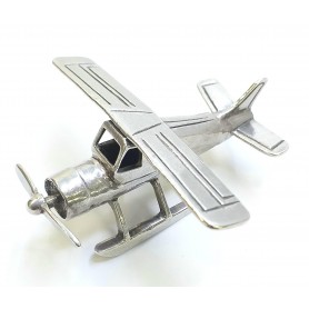 Miniatura Plata Aeroplano Helice