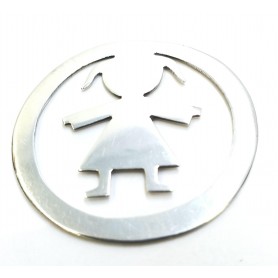 Marcapáginas Plata Silueta Niña