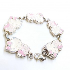 Pulsera Plata Gatita con Osito