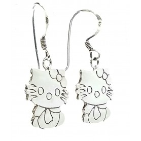 Pendientes Plata Gatita