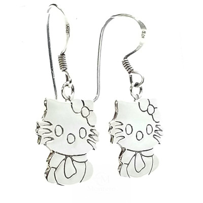 Pendientes Plata Gatita