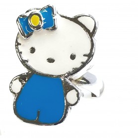 Sortija Plata Gatita Azul