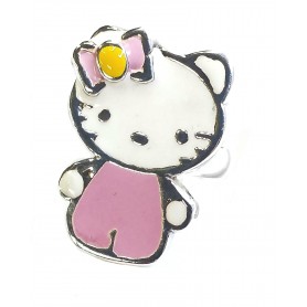 Sortija Plata Gatita Rosa