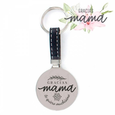 Llavero Acero Gracias Mamá Te Quiero Muchisimo