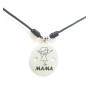 Colgante Plata Mamá con Macrame Negro