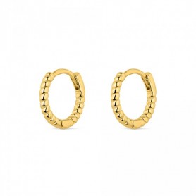 Pendiente de plata chapado aro de 13 mm