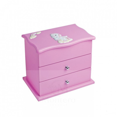 Caja Joyero Rosa Unicornio Arco Iris