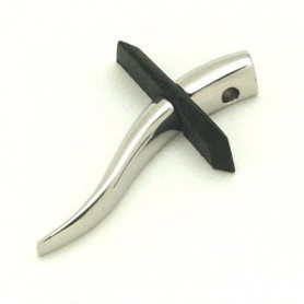 Colgante Cruz Acero/Caucho-13xz8-www.monterojoyeros.com