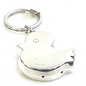 Llavero Plata Pollito