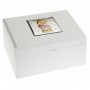 Caja Joyero Bailarina Musical Madera Blanca Osito