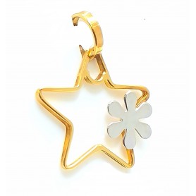 COLGANTE ORO ESTRELLA CON FLOR