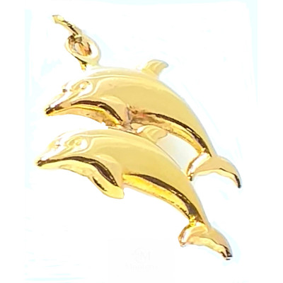 COLGANTE ORO DELFIN DOBLE