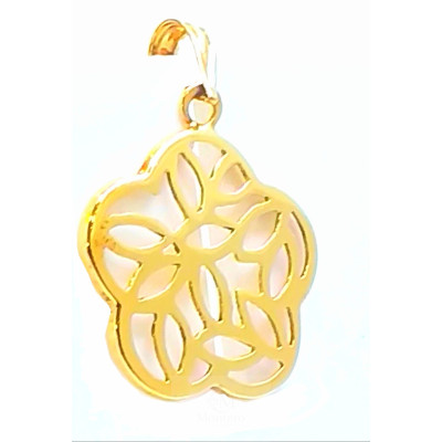 COLGANTE ORO FLOR CALADA