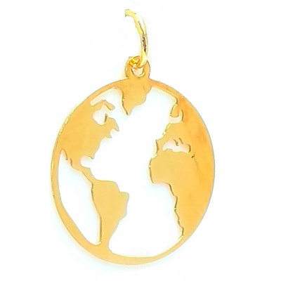 COLGANTE ORO MAPAMUNDI