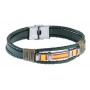 PULSERA DUWARD DE ACERO Y CUERO