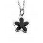 Colgante Plata Flor Azabache