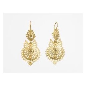 Pendientes Plata Chapada Filigrana Gallega Reloj - Montero Regalos